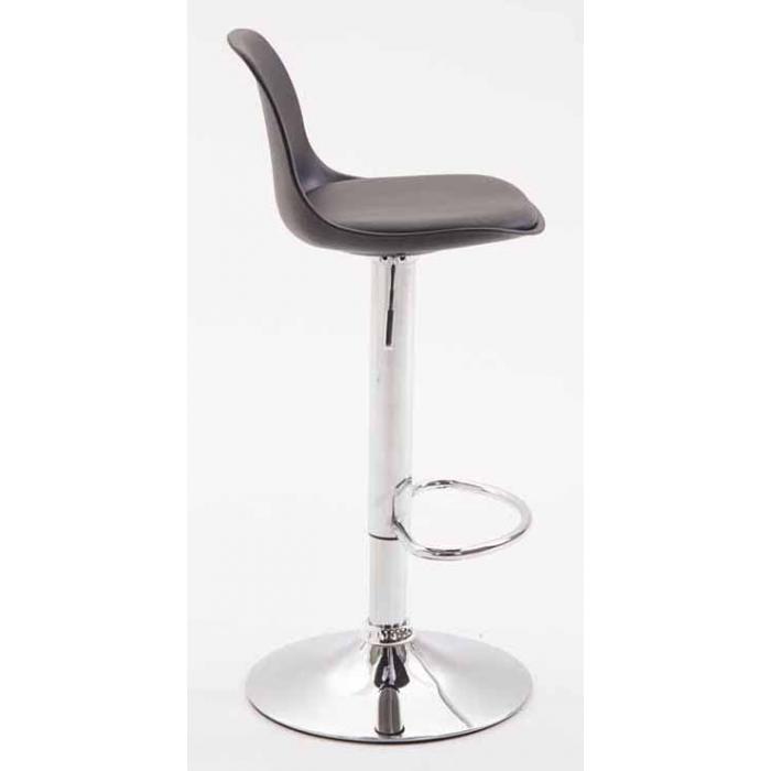 2er Set Barhocker HLO-CP24 Kunststoff chrom ~ schwarz