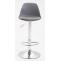 2er Set Barhocker HLO-CP24 Kunststoff chrom ~ grau