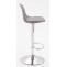 2er Set Barhocker HLO-CP24 Kunststoff chrom ~ grau