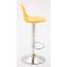 2er Set Barhocker HLO-CP24 Kunststoff chrom ~ gelb