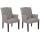 2er Set Stuhl HLO-CP81 Stoff antik ~ grau
