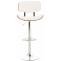 2er Set Barhocker HLO-CP232 Kunstleder ~ walnuss/wei