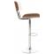 2er Set Barhocker HLO-CP232 Kunstleder ~ walnuss/wei