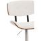 2er Set Barhocker HLO-CP232 Kunstleder ~ walnuss/wei