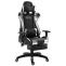 Racing Brostuhl HLO-CP82 mit Fuablage glanz ~ schwarz/wei