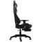 Racing Brostuhl HLO-CP82 mit Fuablage glanz ~ schwarz/wei