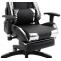 Racing Brostuhl HLO-CP82 mit Fuablage glanz ~ schwarz/wei