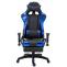 Racing Brostuhl HLO-CP82 mit Fuablage glanz ~ schwarz/blau
