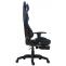 Racing Brostuhl HLO-CP82 mit Fuablage glanz ~ schwarz/blau