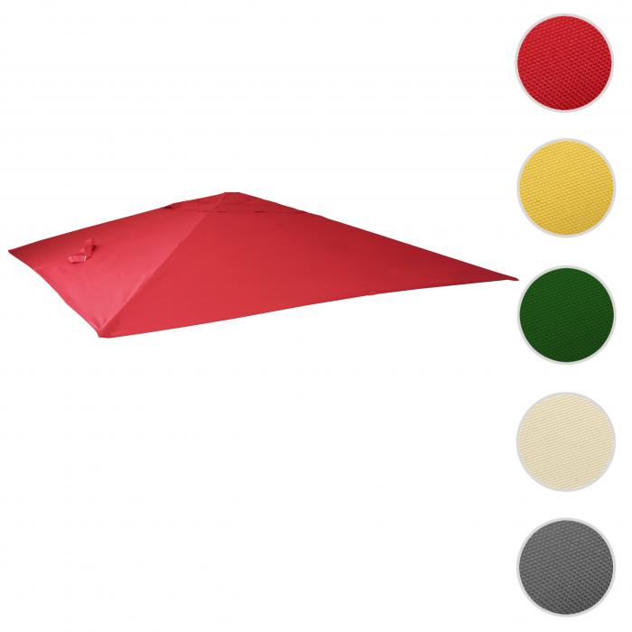 Ersatz-Bezug fr Luxus-Ampelschirm HWC-A96, Sonnenschirmbezug, 3,5x3,5m (4,95m) Polyester 4kg ~ rot