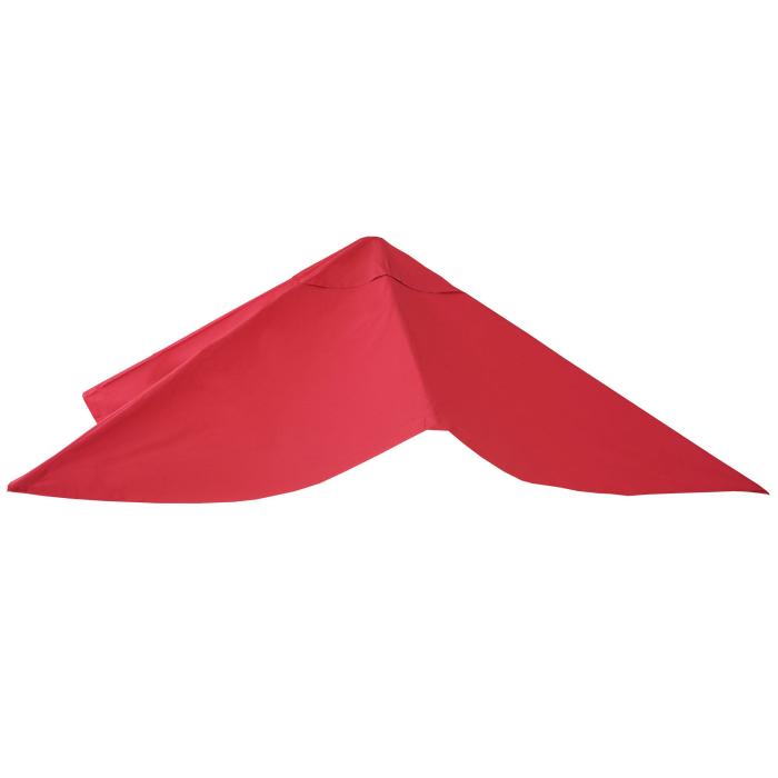 Ersatz-Bezug fr Luxus-Ampelschirm HWC-A96, Sonnenschirmbezug, 3,5x3,5m (4,95m) Polyester 4kg ~ rot