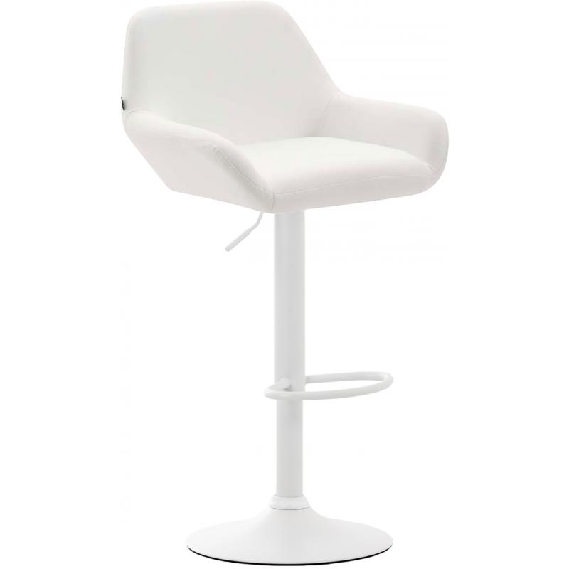 Barhocker HLO-CP8 Kunstleder wei ~ wei