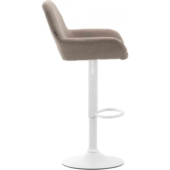 Barhocker HLO-CP8 Stoff wei ~ taupe