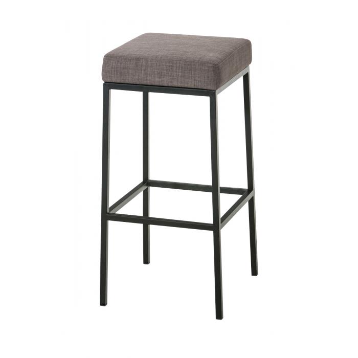 2er Set Barhocker HLO-CP41 80 Stoff schwarz ~ grau