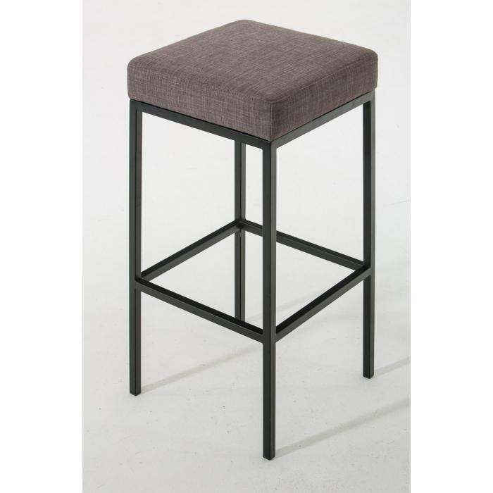 2er Set Barhocker HLO-CP41 80 Stoff schwarz ~ grau