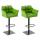 2er Set Barhocker HLO-CP1 Kunstleder schwarz ~ grn