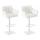 2er Set Barhocker HLO-CP1 Kunstleder wei ~ wei