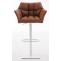 2er Set Barhocker HLO-CP1 Kunstleder wei ~ hellbraun