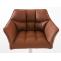 2er Set Barhocker HLO-CP1 Kunstleder wei ~ hellbraun