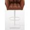 2er Set Barhocker HLO-CP1 Kunstleder wei ~ hellbraun