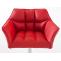 2er Set Barhocker HLO-CP1 Kunstleder wei ~ rot
