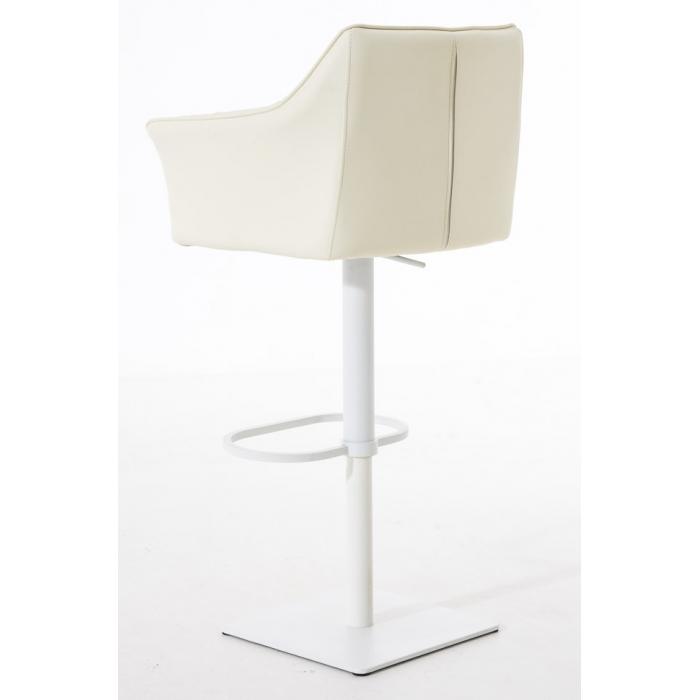 2er Set Barhocker HLO-CP1 Kunstleder wei ~ creme