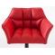 2er Set Barhocker HLO-CP1 Kunstleder schwarz ~ rot
