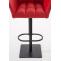2er Set Barhocker HLO-CP1 Kunstleder schwarz ~ rot