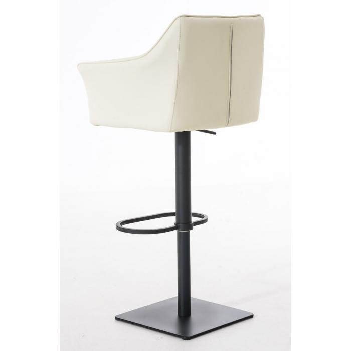 2er Set Barhocker HLO-CP1 Kunstleder schwarz ~ creme