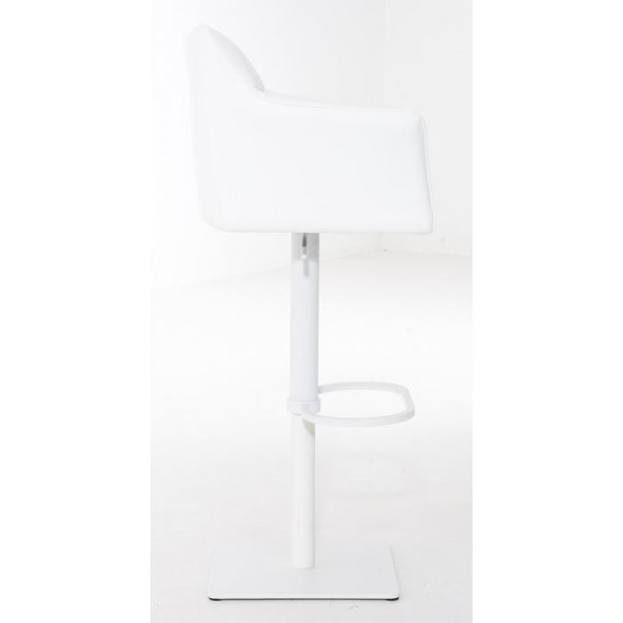 2er Set Barhocker HLO-CP1 Kunstleder wei ~ wei
