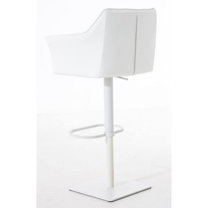 2er Set Barhocker HLO-CP1 Kunstleder wei ~ wei