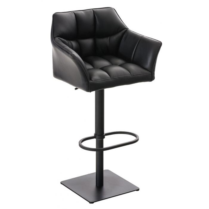 2er Set Barhocker HLO-CP1 Kunstleder schwarz ~ schwarz