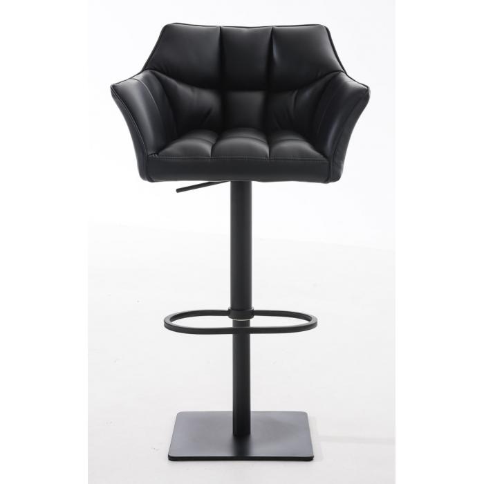 2er Set Barhocker HLO-CP1 Kunstleder schwarz ~ schwarz