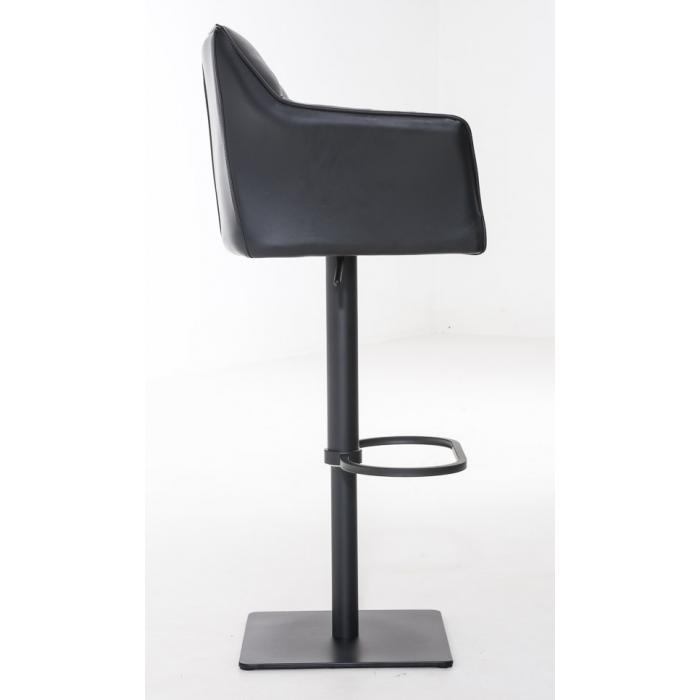 2er Set Barhocker HLO-CP1 Kunstleder schwarz ~ schwarz