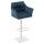 2er Set Barhocker HLO-CP1 Stoff weiß ~ blau