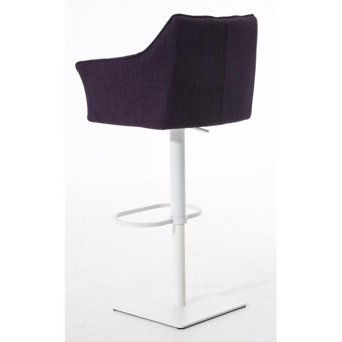 2er Set Barhocker HLO-CP1 Stoff weiß ~ lila