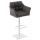 2er Set Barhocker HLO-CP1 Stoff weiß ~ titangrau