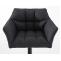 2er Set Barhocker HLO-CP1 Stoff schwarz ~ dunkelgrau
