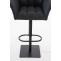 2er Set Barhocker HLO-CP1 Stoff schwarz ~ dunkelgrau