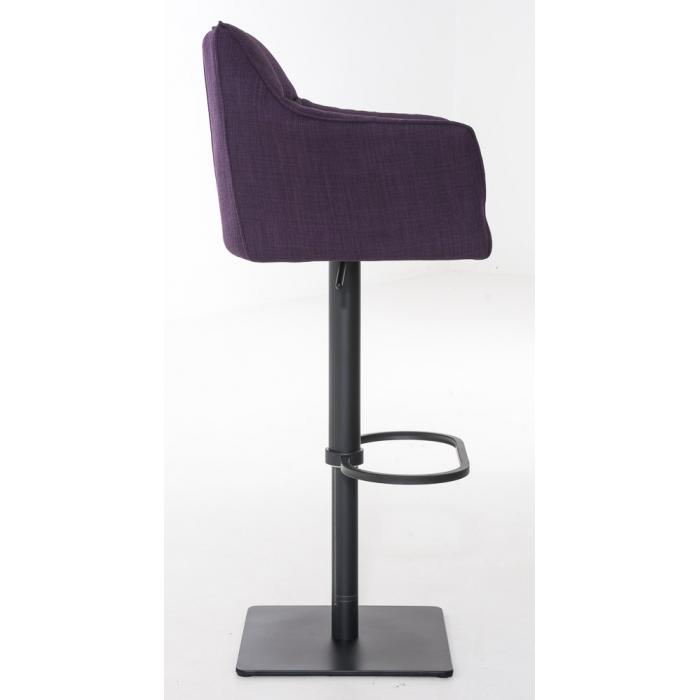 2er Set Barhocker HLO-CP1 Stoff schwarz ~ lila
