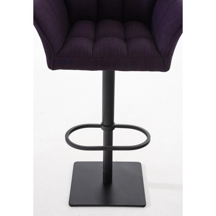 2er Set Barhocker HLO-CP1 Stoff schwarz ~ lila