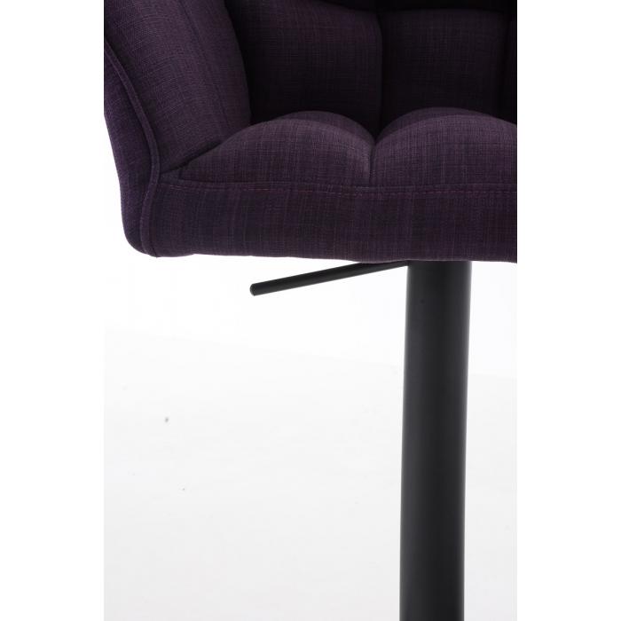 2er Set Barhocker HLO-CP1 Stoff schwarz ~ lila
