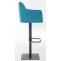 2er Set Barhocker HLO-CP1 Stoff schwarz ~ trkis