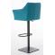 2er Set Barhocker HLO-CP1 Stoff schwarz ~ trkis