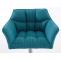 2er Set Barhocker HLO-CP1 Stoff edelstahl ~ trkis