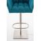 2er Set Barhocker HLO-CP1 Stoff edelstahl ~ trkis