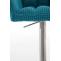 2er Set Barhocker HLO-CP1 Stoff edelstahl ~ trkis