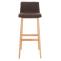 2er Set Barhocker HLO-CP20 Stoff Natura ~ braun