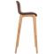 2er Set Barhocker HLO-CP20 Stoff Natura ~ braun
