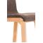 2er Set Barhocker HLO-CP20 Stoff Natura ~ braun